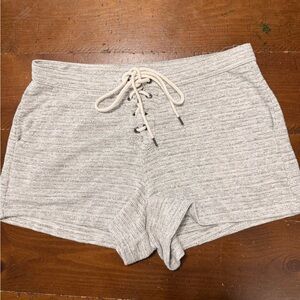 Aerie Gray Drawstring Shorts Sz M
